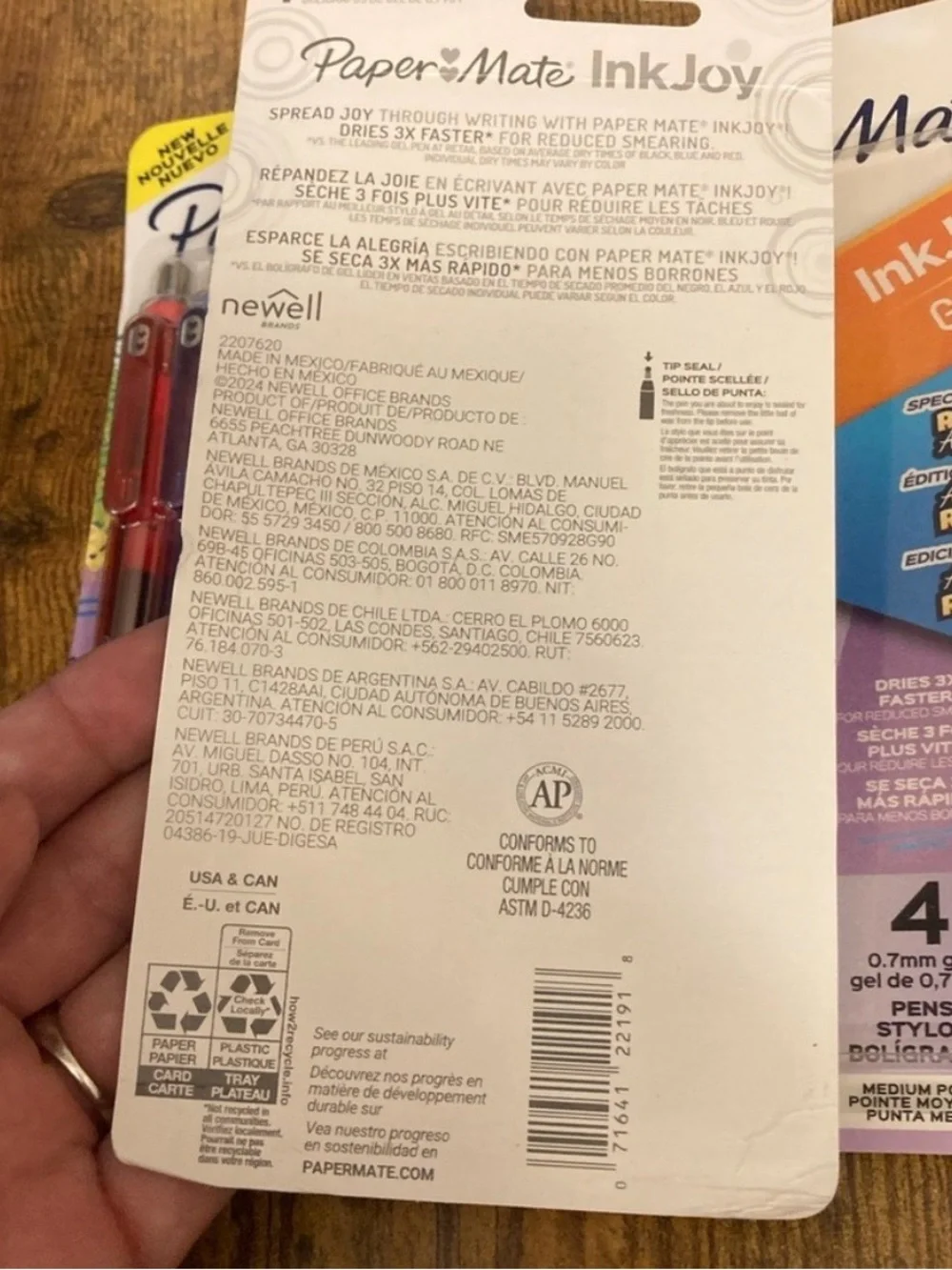 PaperMate Inkjoy 4pk Gel Pens 0.7mm Medium Tip Multicolored Retro 4 packages new